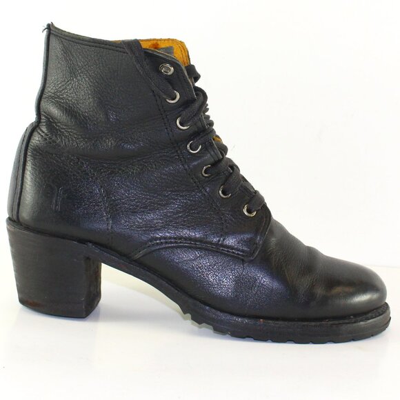 Frye Lace Up Ankle Leather Boots Womens (US 8) - Picture 3 of 10
